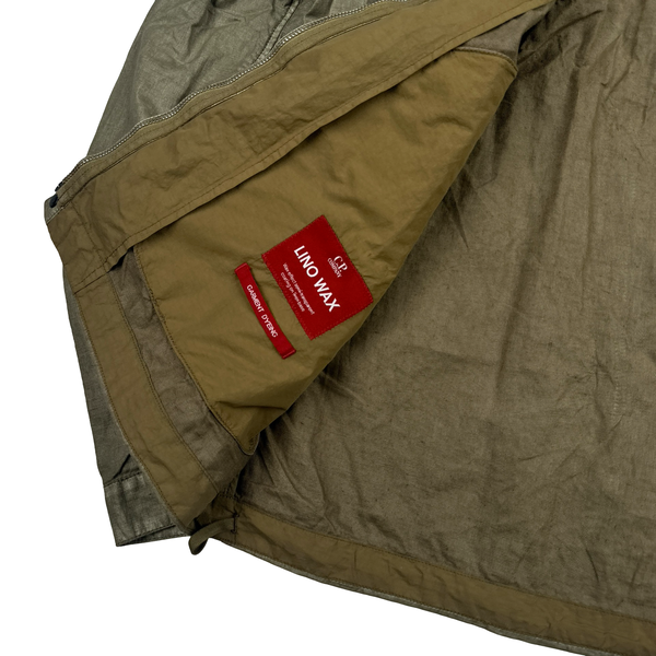 CP Company Garment Dyed Lino Wax Goggle Jacket - Medium