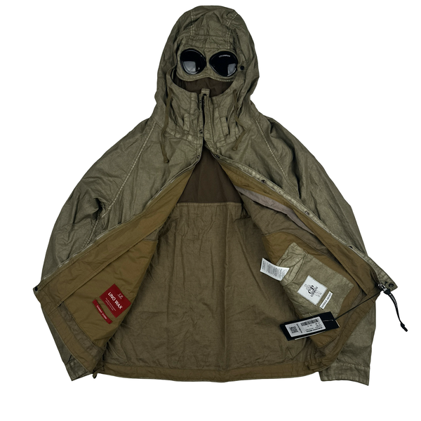 CP Company Garment Dyed Lino Wax Goggle Jacket - Medium