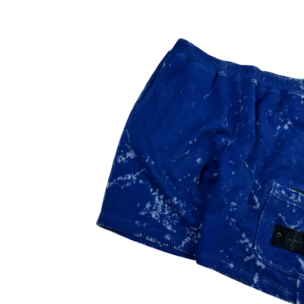 Stone Island OVD Camo Blue Cotton Shorts - Large