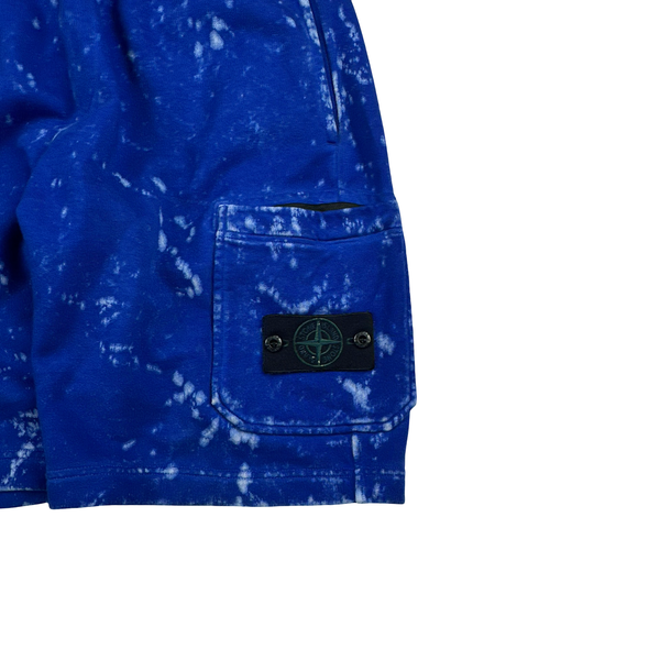 Stone Island OVD Camo Blue Cotton Shorts - Large