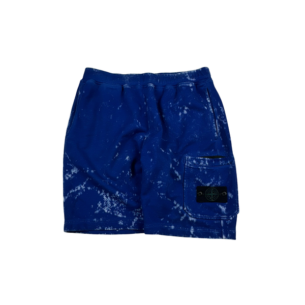 Stone Island OVD Camo Blue Cotton Shorts - Large