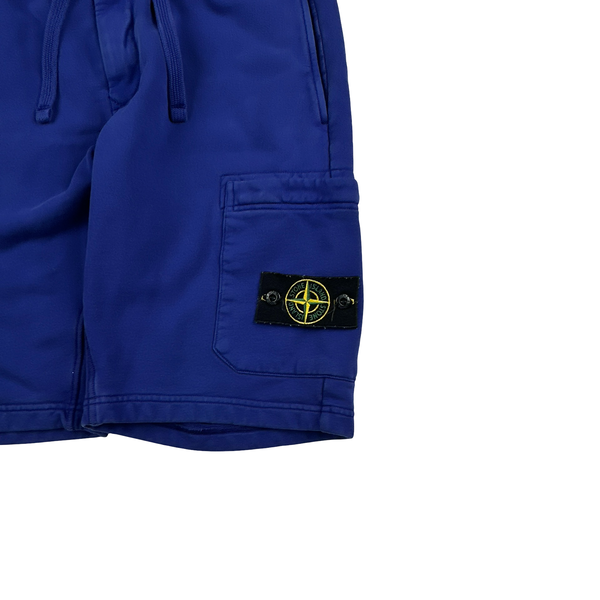 Stone Island 2022 Electric Blue Cotton Shorts - Medium