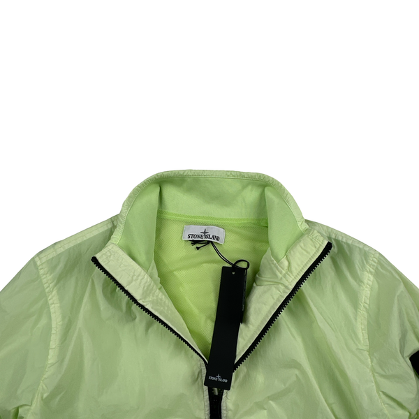 Stone Island 2023 Lime Green Garment Dyed Crinkle Reps Jacket - Medium