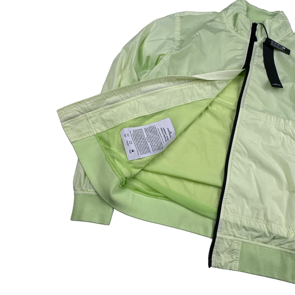 Stone Island 2023 Lime Green Garment Dyed Crinkle Reps Jacket - Medium