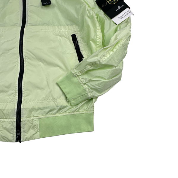 Stone Island 2023 Lime Green Garment Dyed Crinkle Reps Jacket - Medium