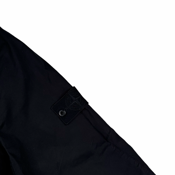 Stone Island 2020 Black Thick Cotton Ghost Piece Overshirt - Medium
