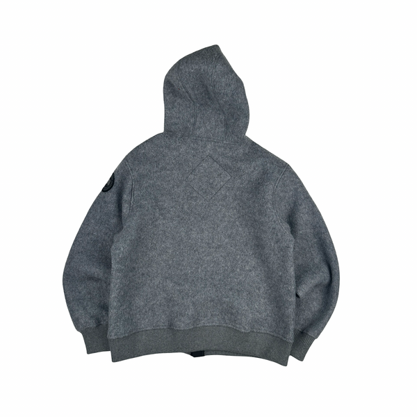 Canada Goose Grey Chiliwack Wool Fleece Zipped Jacket - Medium