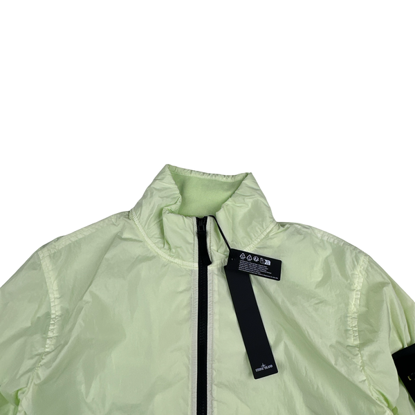 Stone Island 2023 Lime Green Garment Dyed Crinkle Reps Jacket - Medium