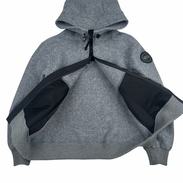 Canada Goose Grey Chiliwack Wool Fleece Zipped Jacket - Medium