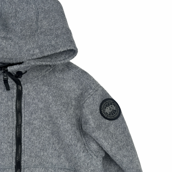 Canada Goose Grey Chiliwack Wool Fleece Zipped Jacket - Medium