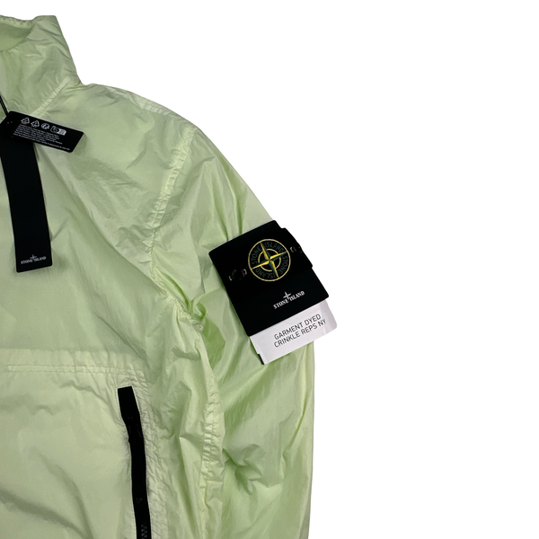 Stone Island 2023 Lime Green Garment Dyed Crinkle Reps Jacket - Medium