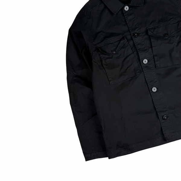 Stone Island 2020 Black Thick Cotton Ghost Piece Overshirt - Medium