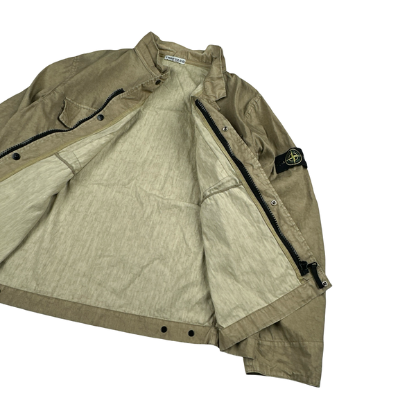 Stone Island 2003 Lino Flax Brown Lightweight Jacket - XXL