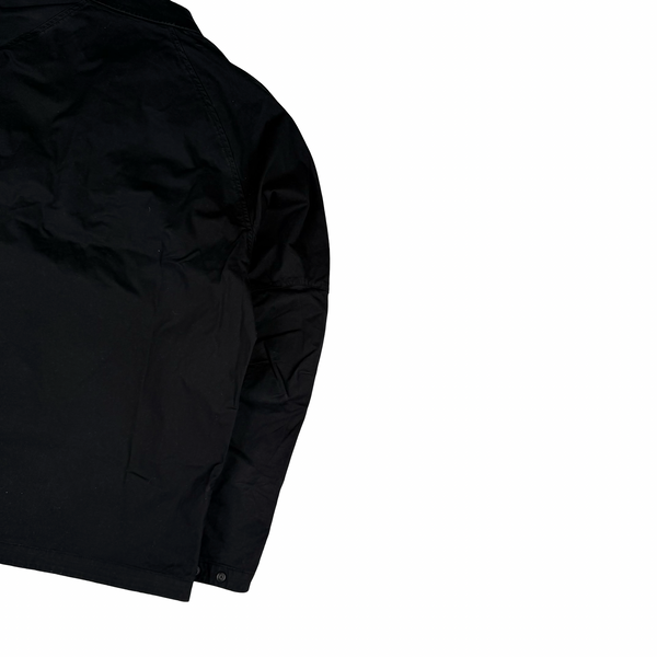Stone Island 2020 Black Thick Cotton Ghost Piece Overshirt - Medium