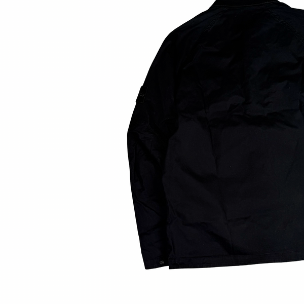 Stone Island 2020 Black Thick Cotton Ghost Piece Overshirt - Medium