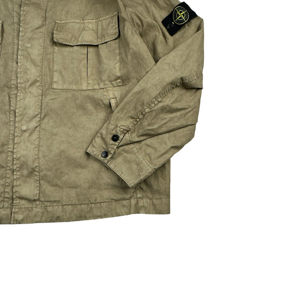 Stone Island 2003 Lino Flax Brown Lightweight Jacket - XXL
