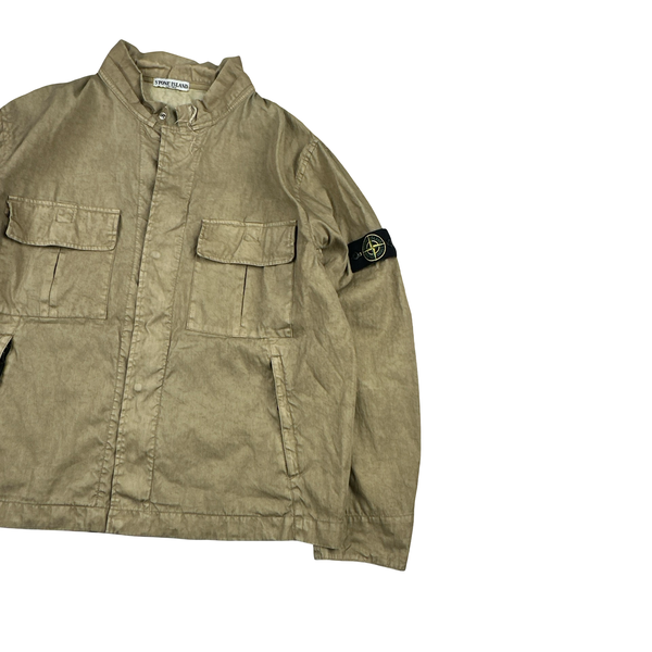 Stone Island 2003 Lino Flax Brown Lightweight Jacket - XXL