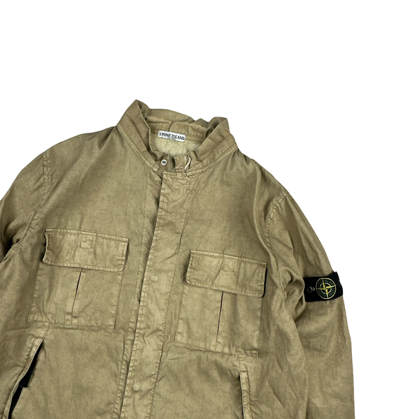 Stone Island 2003 Lino Flax Brown Lightweight Jacket - XXL