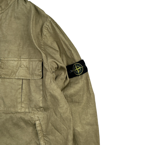 Stone Island 2003 Lino Flax Brown Lightweight Jacket - XXL