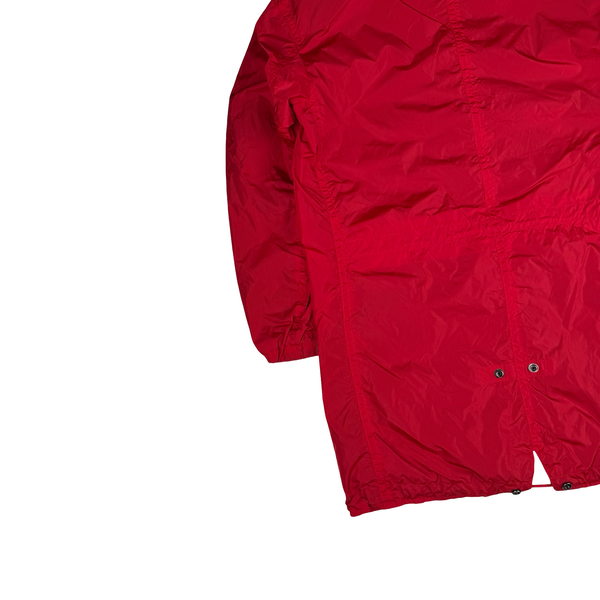 Ralph Lauren Red Nylon Light Weight Fishtail Windbreaker Zipped Jacket - Small
