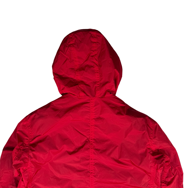 Ralph Lauren Red Nylon Light Weight Fishtail Windbreaker Zipped Jacket - Small