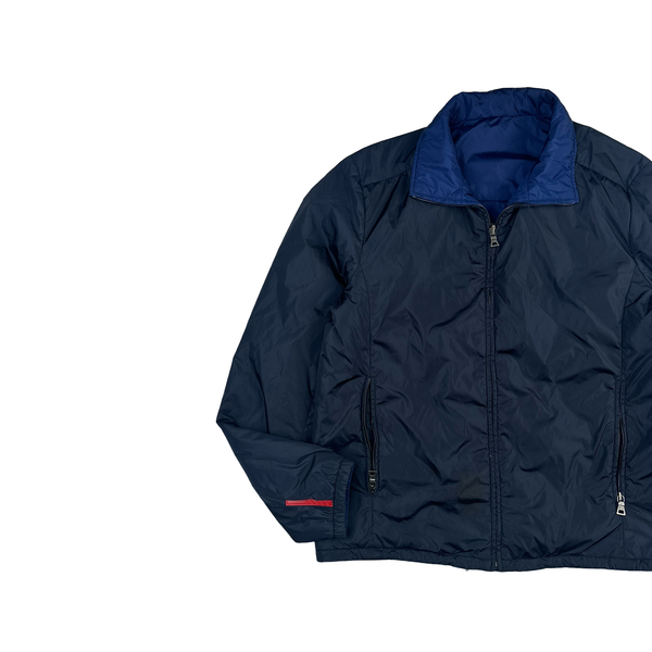 Prada Red Tab Reversible 2 in 1 Padded Nylon Jacket - Large