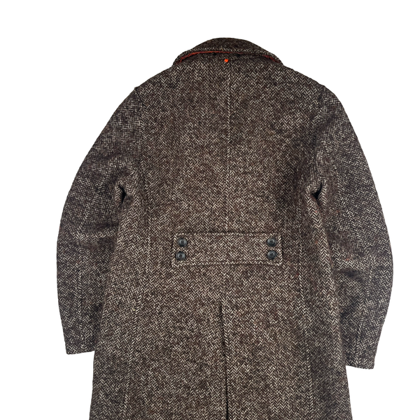 Hugo Boss Orange Wool Blend Lined Blazer Trench Coat - Large