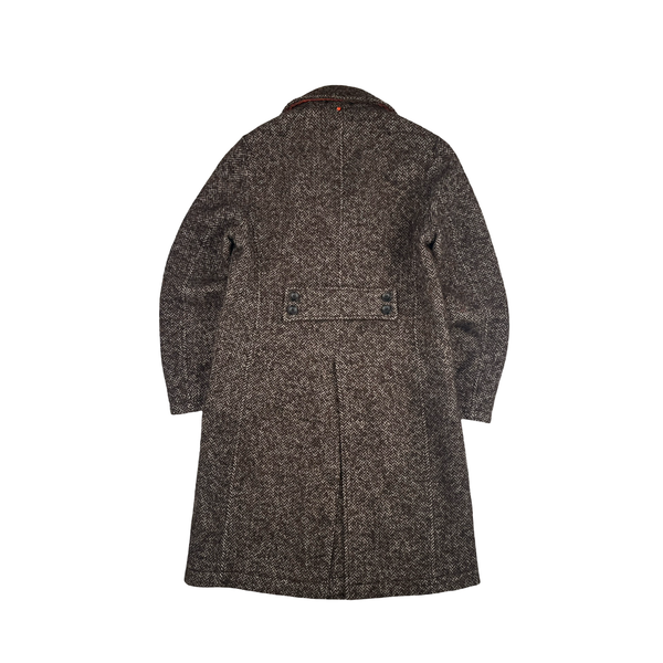 Hugo Boss Orange Wool Blend Lined Blazer Trench Coat - Large