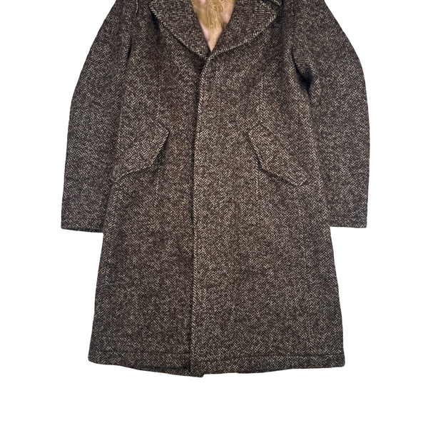 Hugo Boss Orange Wool Blend Lined Blazer Trench Coat - Large
