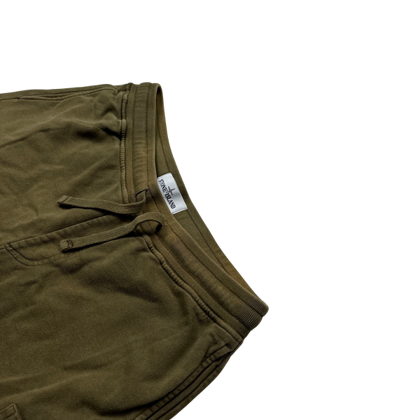 Stone Island 2018 Khaki Cotton Fleece Shorts - Large