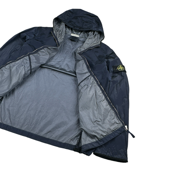 Stone Island 2009 Navy Nylon Metal Shimmer Zipped Jacket - XXL
