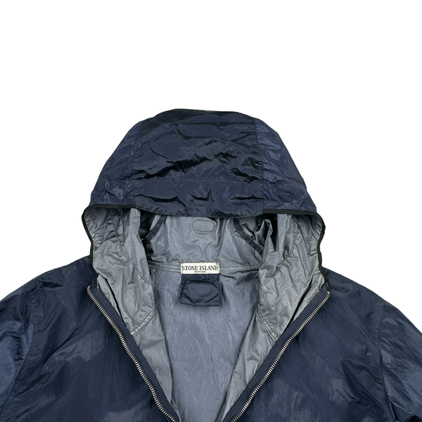 Stone Island 2009 Navy Nylon Metal Shimmer Zipped Jacket - XXL