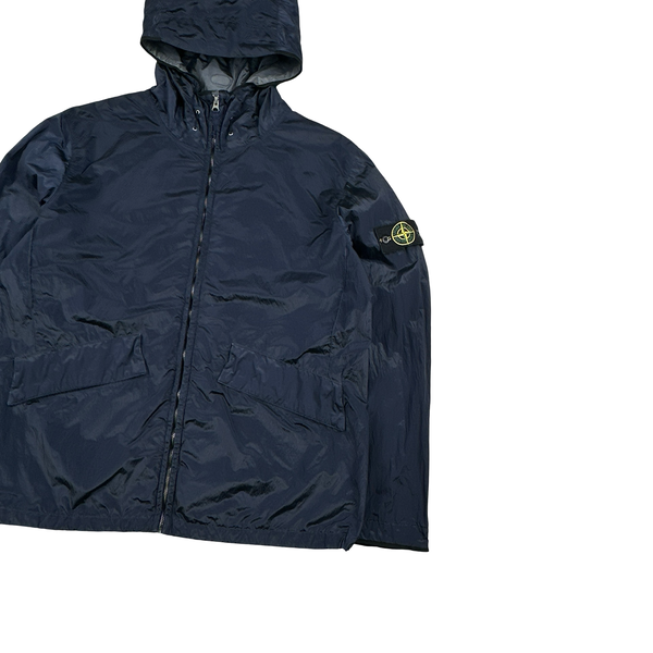 Stone Island 2009 Navy Nylon Metal Shimmer Zipped Jacket - XXL