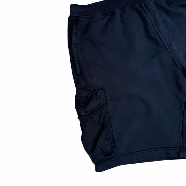 Stone Island 2022 Navy Blue Cotton Cargo Shorts- XL