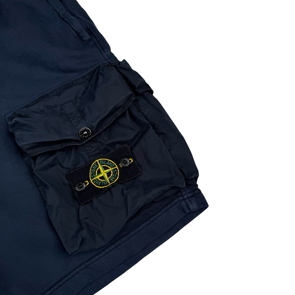 Stone Island 2022 Navy Blue Cotton Cargo Shorts- XL