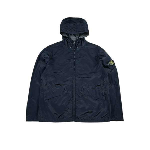 Stone Island 2009 Navy Nylon Metal Shimmer Zipped Jacket - XXL