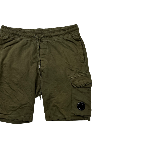 CP Company Khaki Cotton Lens Viewer Shorts - Large