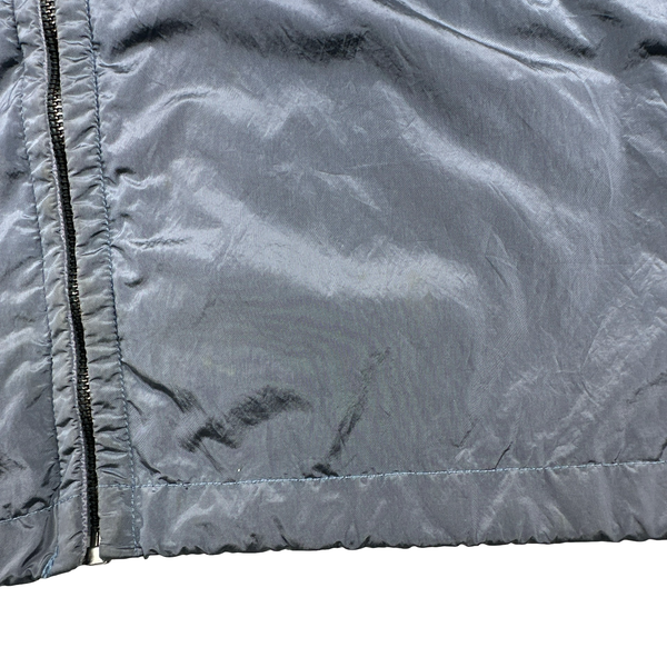 Stone Island 2009 Light Blue Nylon Metal Shimmer Zipped Jacket - XXL