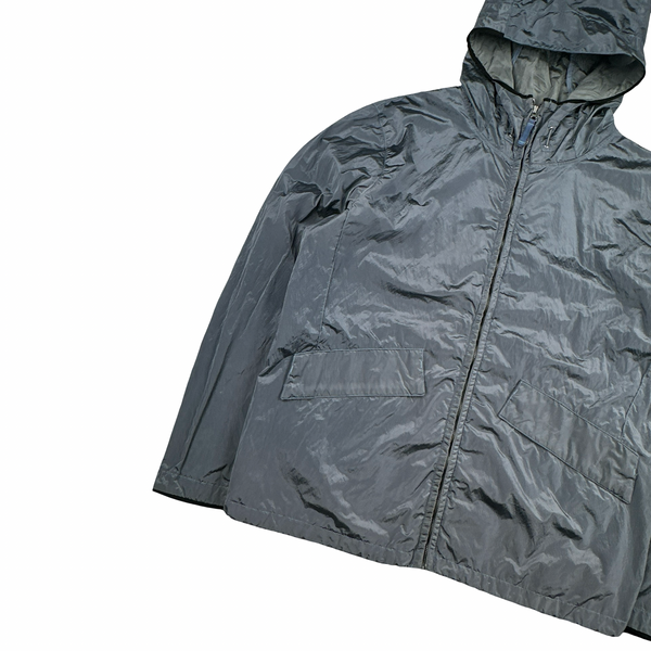 Stone Island 2009 Light Blue Nylon Metal Shimmer Zipped Jacket - XXL