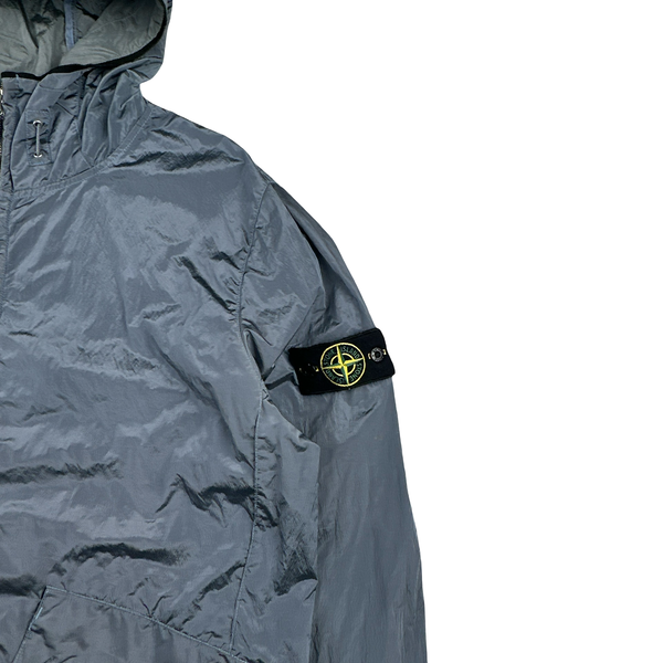 Stone Island 2009 Light Blue Nylon Metal Shimmer Zipped Jacket - XXL