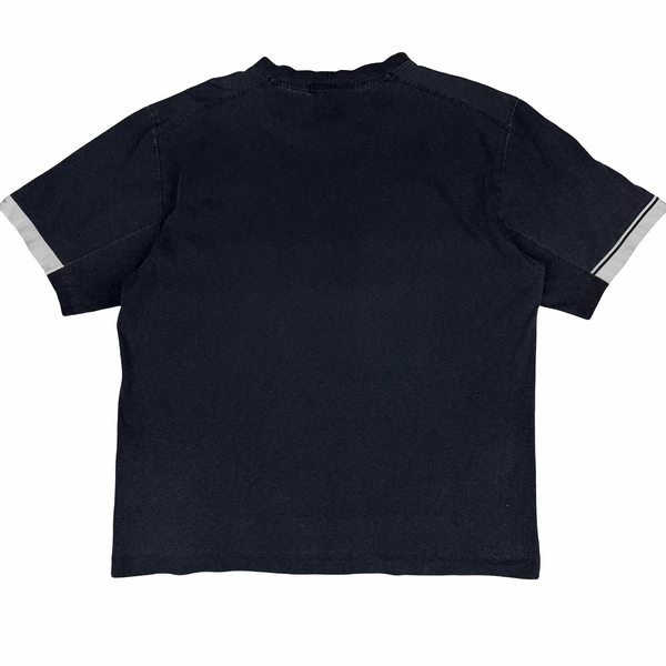 Stone Island Vintage 1999 Spellout Navy Blue Cotton T Shirt - Large