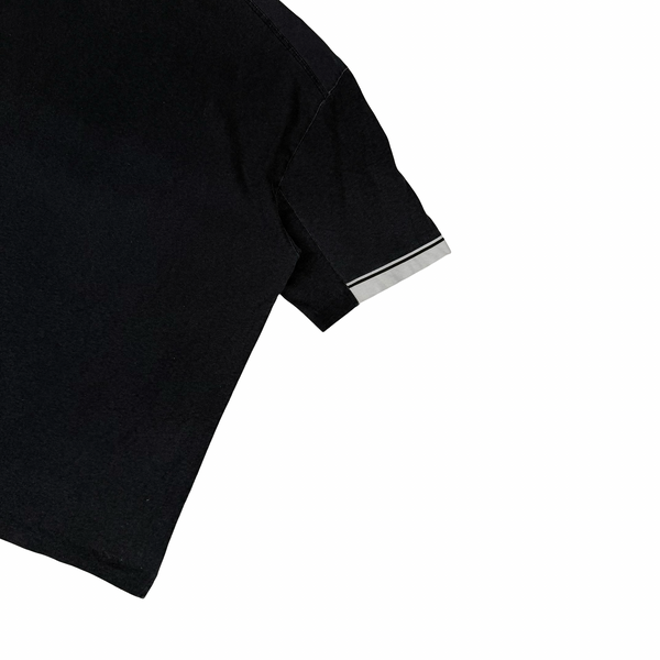 Stone Island Vintage 1999 Spellout Navy Blue Cotton T Shirt - Large