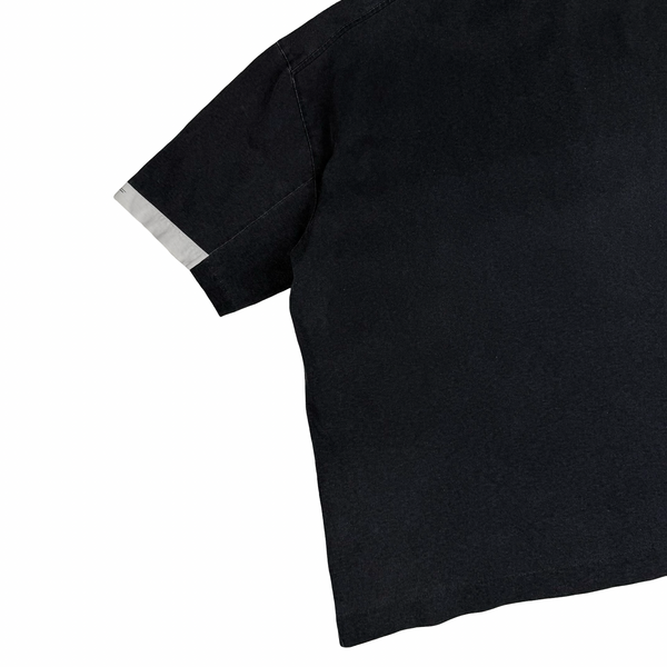 Stone Island Vintage 1999 Spellout Navy Blue Cotton T Shirt - Large