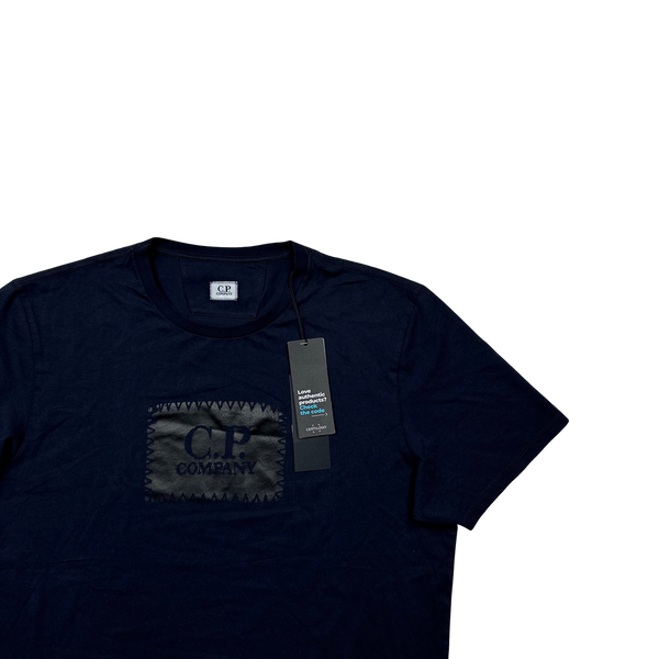 CP Company Navy Cotton Spellout T Shirt - XXL