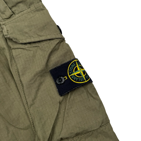 Stone Island 2019 Khaki Cargo RE-T Ripstop Trousers - 30"