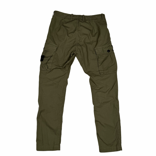 Stone Island 2019 Khaki Cargo RE-T Ripstop Trousers - 30"