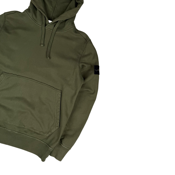 Stone Island 2019 Khaki Green Cotton Pullover Hoodie - Large