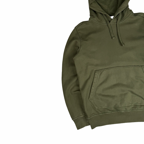 Stone Island 2019 Khaki Green Cotton Pullover Hoodie - Large