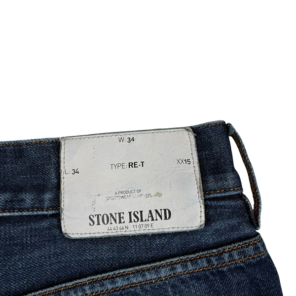 Stone Island 2014 Mid Blue RE-T Fit Regular Jeans - 34”
