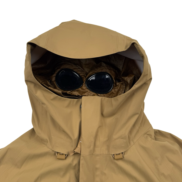 CP Company Brown Gore-tex Infinium Waterproof Down Liner Parka Jacket - Medium